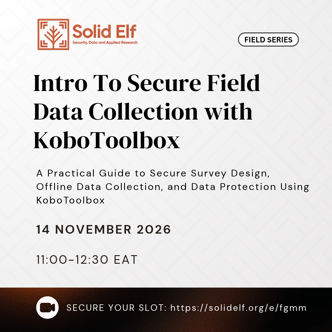 Intro to Secure Field Data Collection with KoboToolbox poster